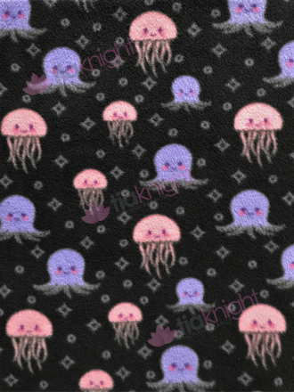 Polar Fleece Anti Pill Washable Soft Fabric- Jellyfish SQ710 PNLIL