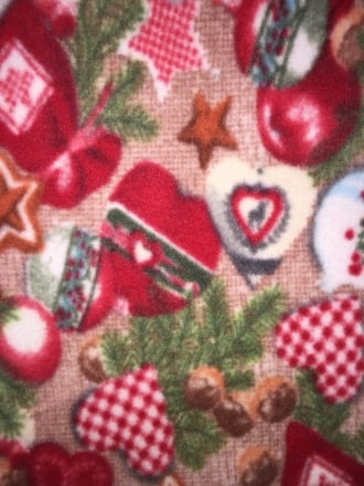 Polar Fleece Anti Pill Washable Soft Fabric- Jingle Bells PF RDGRN