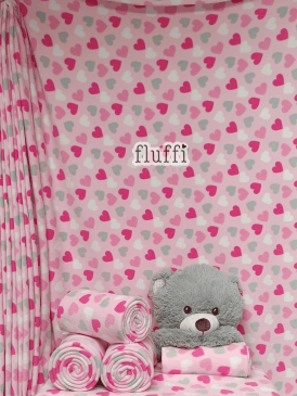 Polar Fleece Anti Pill Washable Soft Fabric- Love Sweethearts SQ978 BPN