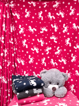 Polar Fleece Anti Pill Washable Soft Fabric- Magical Unicorns SQ286