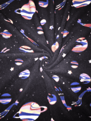 Polar Fleece Anti Pill Washable Soft Fabric- Milky Way SQ408 BKMLT