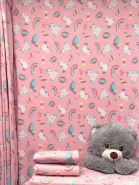 Polar Fleece Anti Pill Washable Soft Fabric- New Unicorns SQ541 BPNMLT
