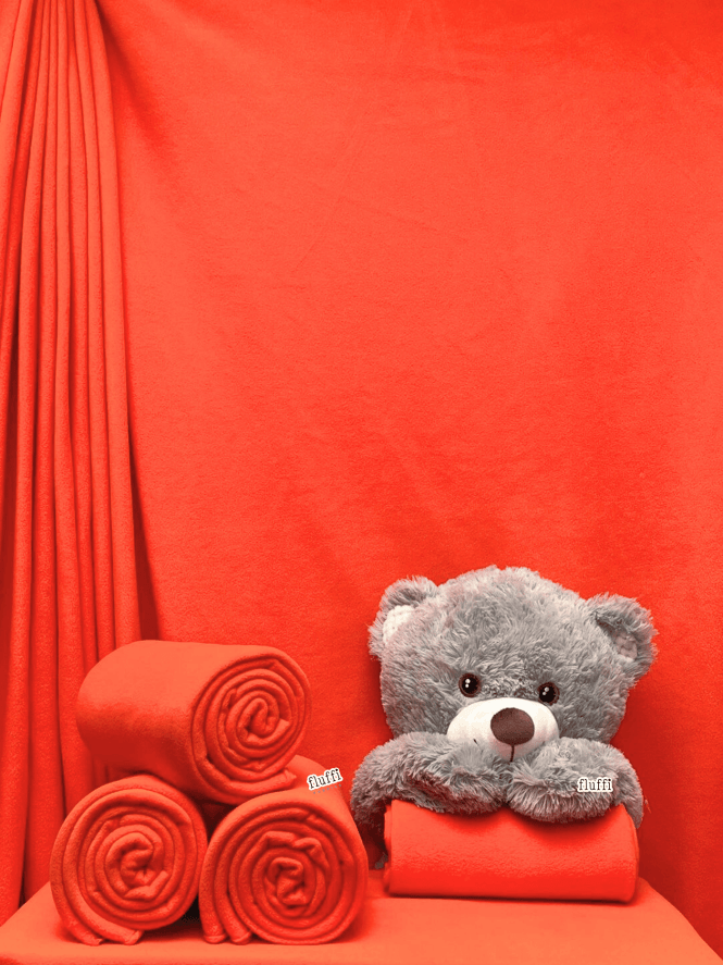 Polar Fleece Anti Pill Washable Soft Fabric- Orange PF OR