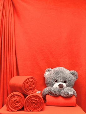 Polar Fleece Anti Pill Washable Soft Fabric- Orange PF OR