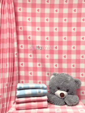 Polar Fleece Anti Pill Washable Soft Fabric- Patch Hearts SQ820