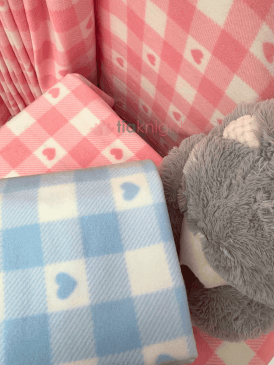 Polar Fleece Anti Pill Washable Soft Fabric- Patch Hearts SQ820