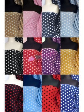 Polar Fleece Anti Pill Washable Soft Fabric- Polka Dots Q44