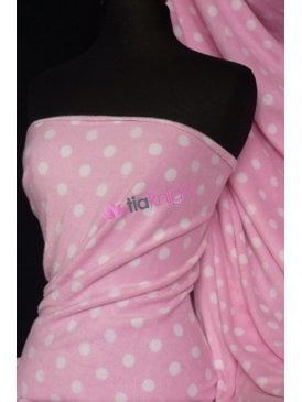 Polar Fleece Anti Pill Washable Soft Fabric- Polka Dots Q44