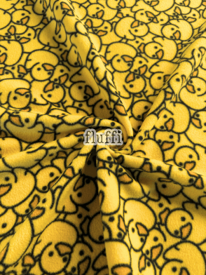 Polar Fleece Anti Pill Washable Soft Fabric- Rubber Ducks SQ836 YL