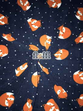 Polar Fleece Anti Pill Washable Soft Fabric- Sleeping Foxes Navy SQ302 NYMLT