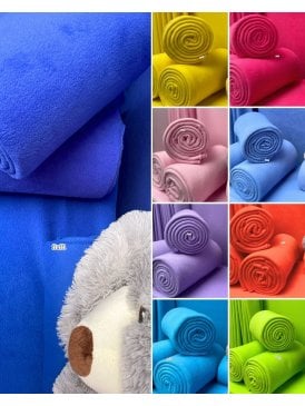 Polar Fleece Anti Pill Washable Soft Fabric- Solid Colours