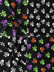 Polar Fleece Anti Pill Washable Soft Fabric- Spooky Skulls SQ497