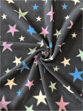 Polar Fleece Anti Pill Washable Soft Fabric- Twinkle Stars Print- SQ351