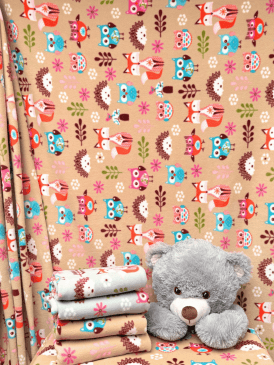 Polar Fleece Anti Pill Washable Soft Fabric- Woodland Print Q1219