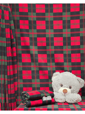 Polar Fleece Anti Pill Washable Soft Fabric- Xmas Tartan Q1404 RDNY