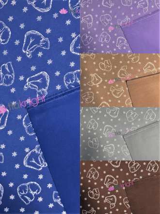 Polar Fleece Double Sided Anti Pill Washable Soft Fabric- Festive Polar Bears SQ659