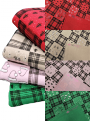 Polar Fleece Double Sided Anti Pill Washable Soft Fabric- Festive Tartan SQ718