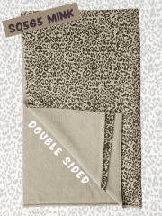 Polar Fleece Double Sided Anti Pill Washable Soft Fabric- Safari Leopard SQ565