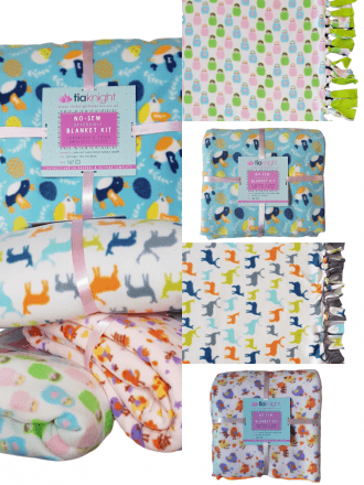 No-Sew DIY Double-Sided Fleece Blanket Kit