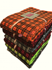 No-Sew DIY Double-Sided Tartan Fleece Blanket Kit