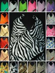 Polar Fleece Shawl With Tassel Trim