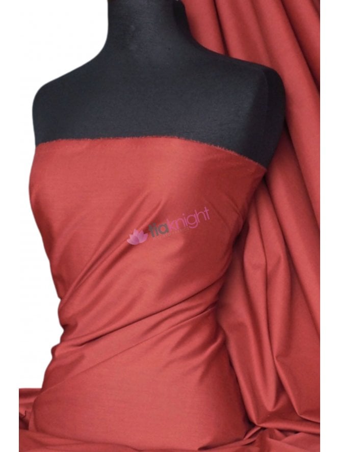 Poly Cotton Material- Brick Red Q460 BRKRD