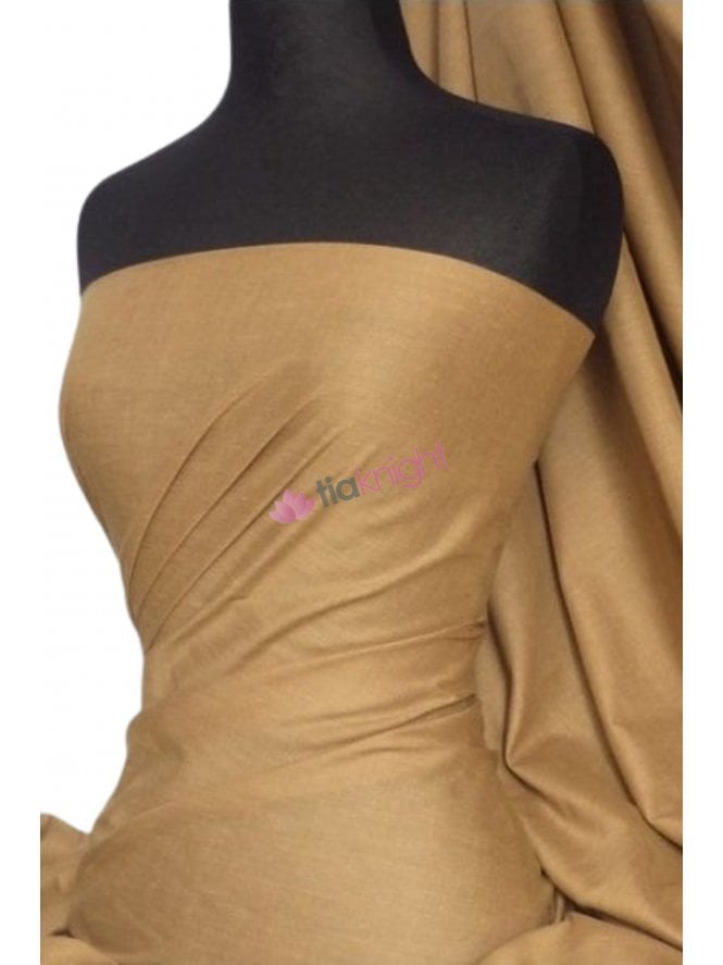 Poly Cotton Material- Camel Q460 CML