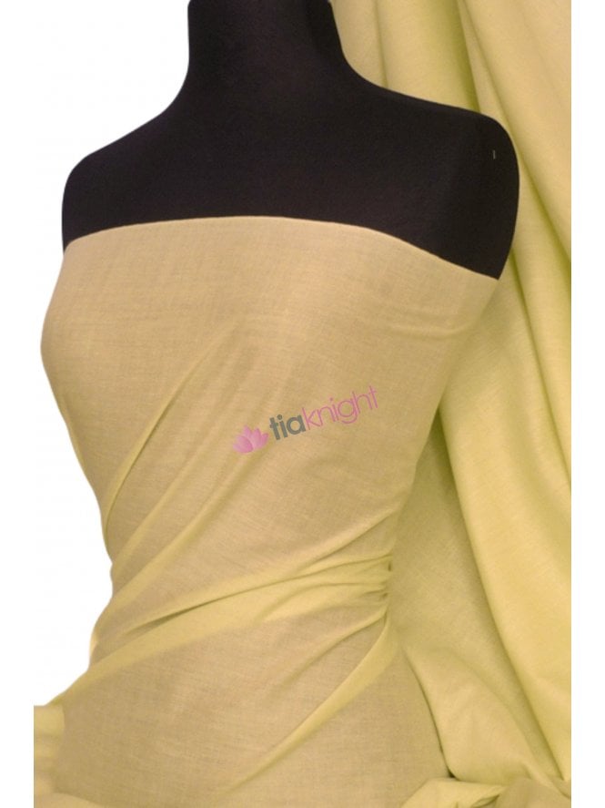 Poly Cotton Material- Pastel Yellow Q460 PSYL