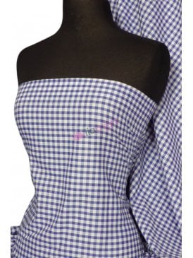 Poly Cotton Material- Royal Blue 1/4" Gingham Q562 RBL