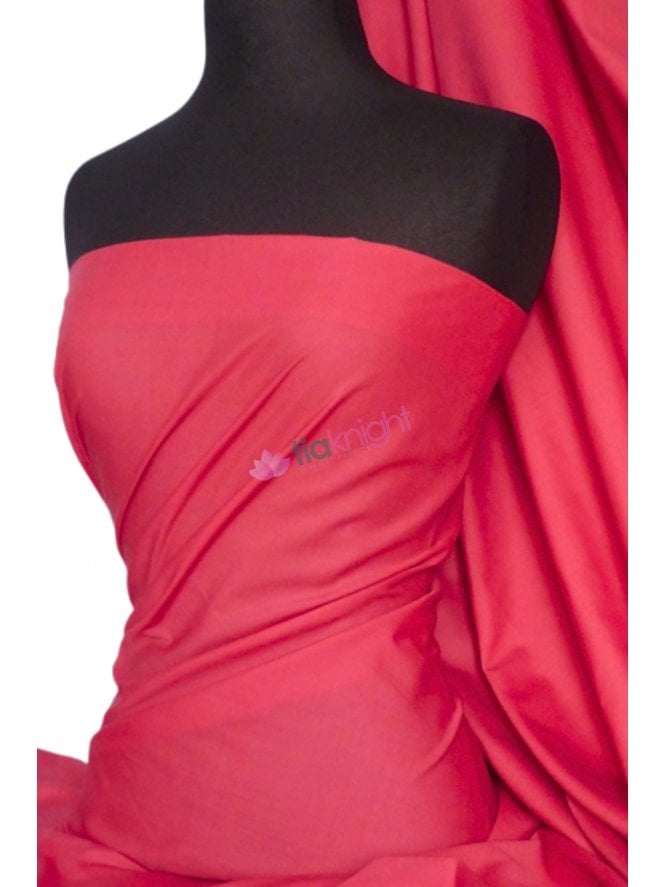 Poly Cotton Material- Watermelon Pink Q460 WMLN