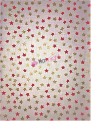 Poly Cotton Sheeting Material- Christmas Twinkle SQ669 WHTRD