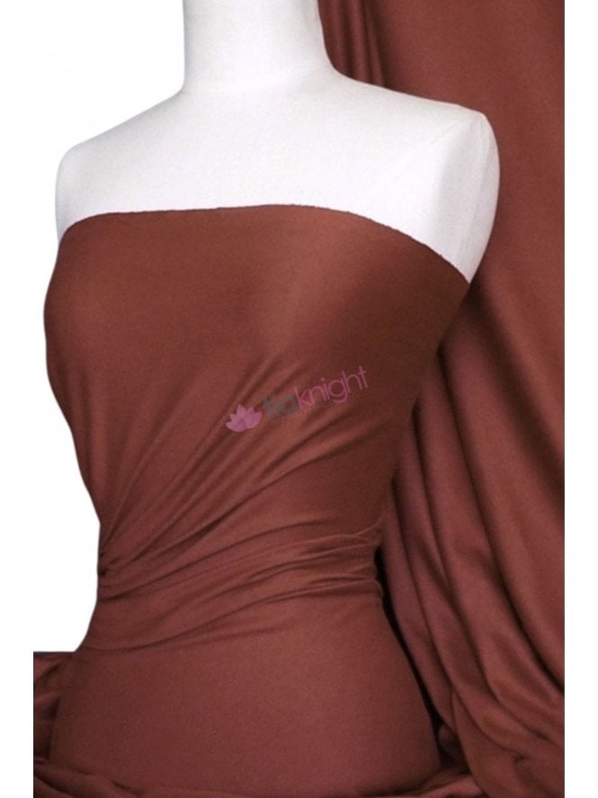 Poly Interlock Knit Soft Stretch T-Shirt Fabric- Copper