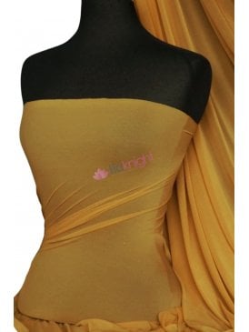 Poly Mesh Stretch Sheer Material- Dark Mustard SQ43 DMST