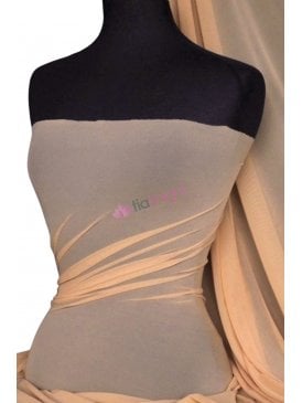 Poly Mesh Stretch Sheer Material- Honey Beige SQ43 HNBG