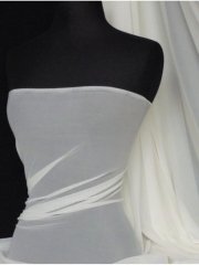 Poly Mesh Stretch Sheer Material- Ivory SQ43 IV