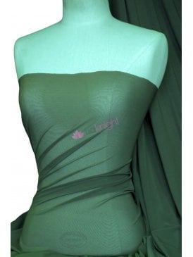 Poly Mesh Stretch Sheer Material- Jungle Green SQ43 JNG