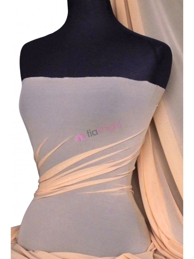 Poly Mesh Stretch Sheer Material- Nude SQ43 ND