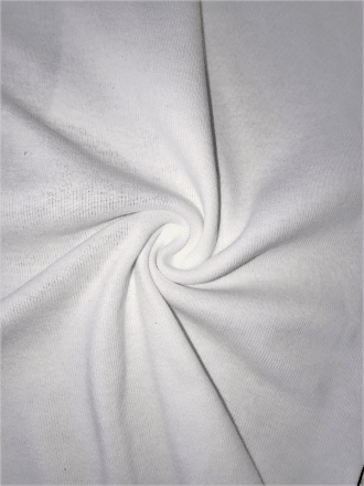 Poly Rib Tubular (38 cms) Stretch Lightweight Fabric- White SQ285 WHT