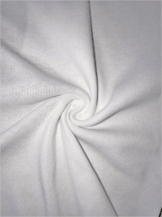Poly Rib Tubular (38 cms) Stretch Lightweight Fabric- White SQ285 WHT
