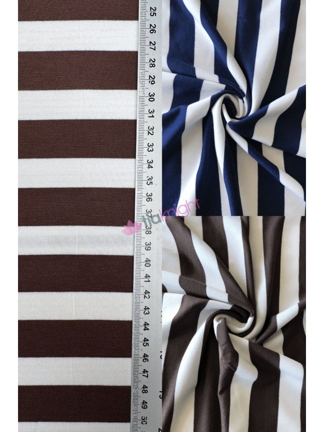 Poly Viscose Stretch Fabric- Stripes SQ261