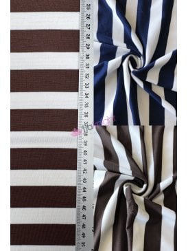 Poly Viscose Stretch Fabric- Stripes SQ261