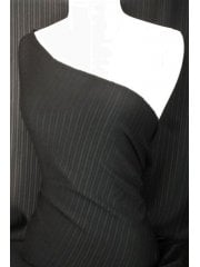 Ponte Double Knit 4 Way Stretch Jersey- Black Stripe SQ8 BK