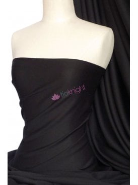 Ponte Double Knit Stretch Jersey Fabric- Black Q37 BK