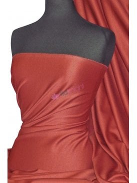 Ponte Double Knit Stretch Jersey Fabric- Brick Red Q37 BRKRD