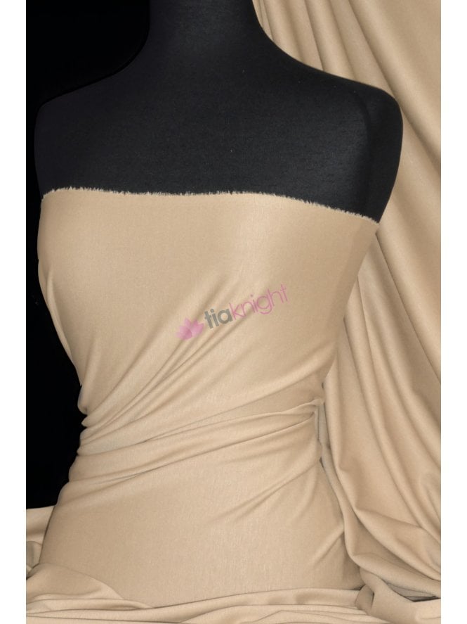Ponte Double Knit Stretch Jersey Fabric- Cappuccino Q37 CPO