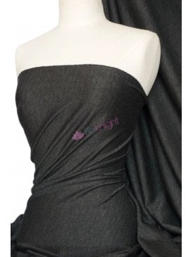 Ponte Double Knit Stretch Jersey Fabric- Dark Charcoal Q37 DCHCL