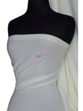Ponte Double Knit Stretch Jersey Fabric- Ivory Q37 IV