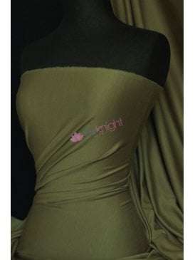 Ponte Double Knit Stretch Jersey Fabric- Khaki Q37 KH
