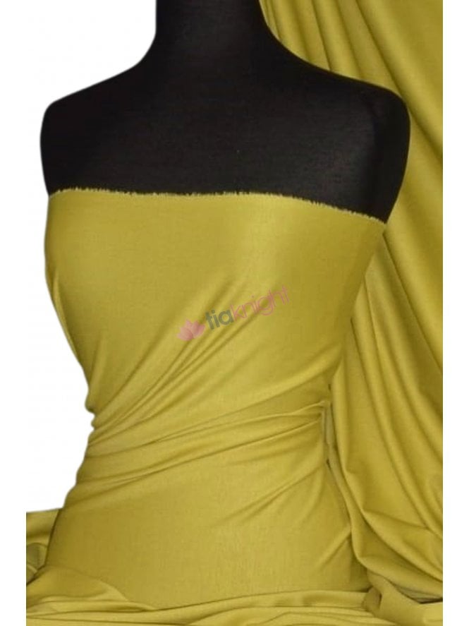 Ponte Double Knit Stretch Jersey Fabric- Lime Green Q37 LM