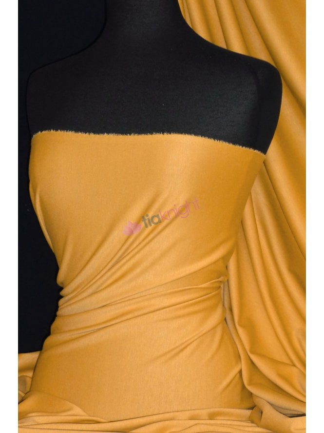 Ponte Double Knit Stretch Jersey Fabric- Mustard Q37 MST